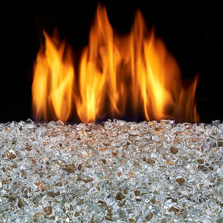 Vented Fire Glass Burner Kit - 18In., 55,000 Btu, Natural Gas, Match